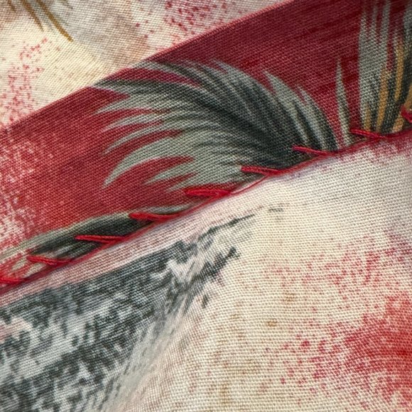 Vintage RJC Hawaiian Shirt Button Up Short Sleeve Magnum PI Palm Trees Floral - Picture 16 of 16